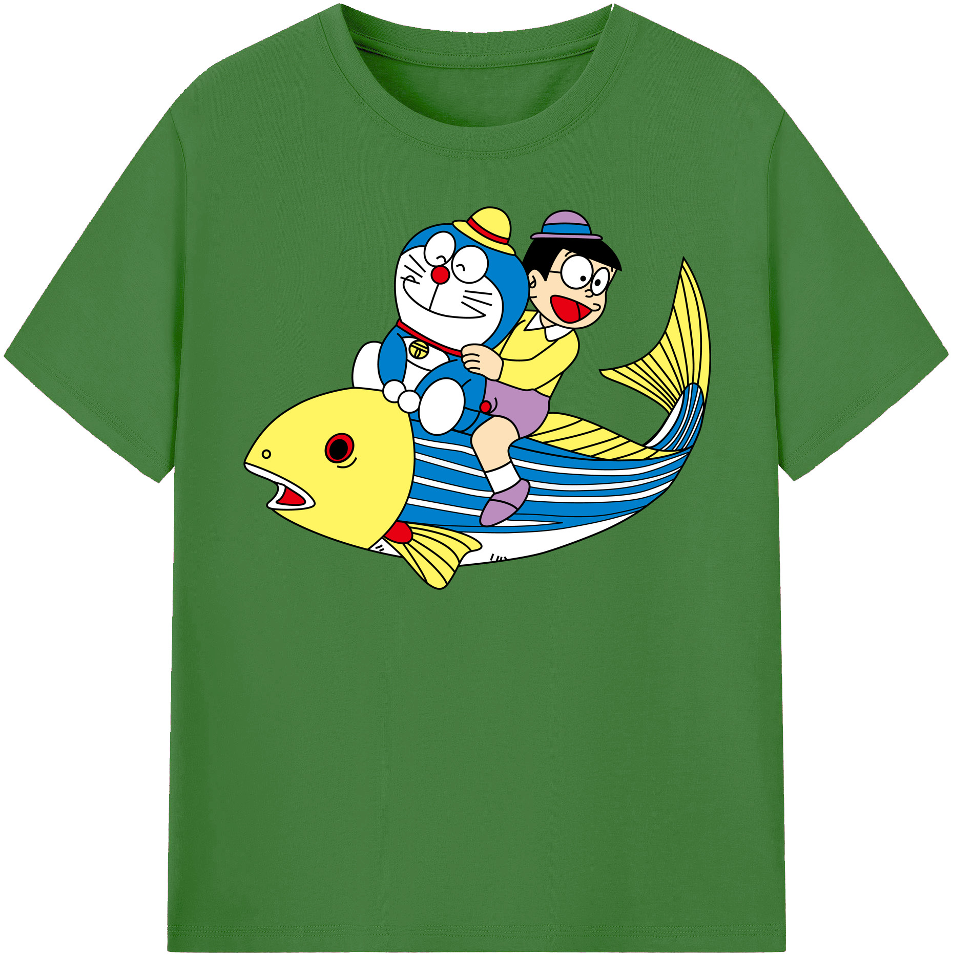 （画像用） ドラえもん 野比 のび太 Doraemon Nobita Nobi レディースカジュアルプリントTシャツ（綿100％）
